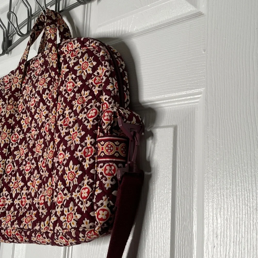 Vera Bradley Floral Quilted Laptop Bag With Shoulder Strap